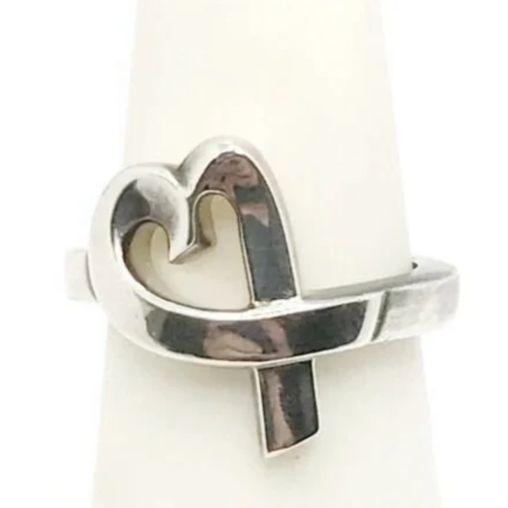 Tiffany & Co Paloma Picasso Loving Ring in Sterling Silver size 6